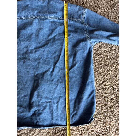 Vintage Classic Buffalo de France Heavyweight M Denim Button Up Work Shirt - Picture 8 of 9